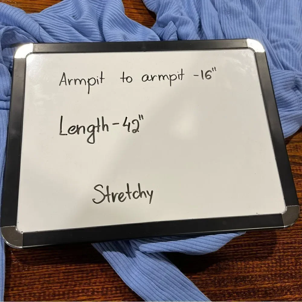 LuLaRoe‎ pale blue Long sleeve cardigan / duster with pockets - Picture 8 of 12